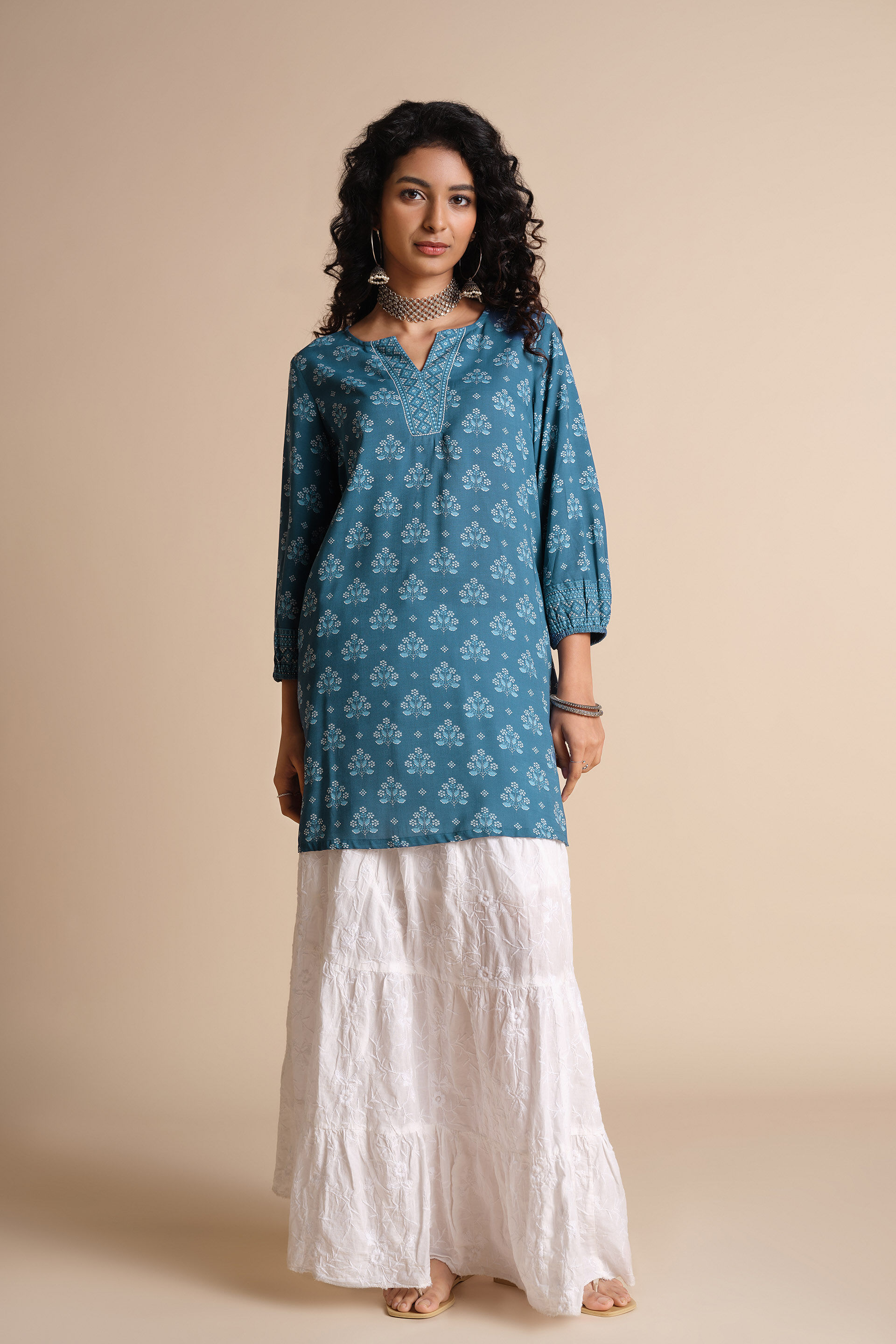 Baarish Tunic, Blue, image 3